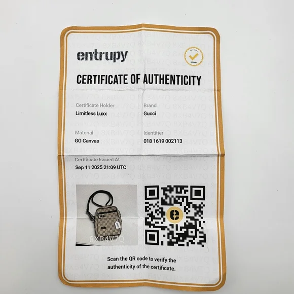 GUCCI GG Supreme Canvas Shoulder Bag..Authentic w/COA.. - Picture 7 of 16